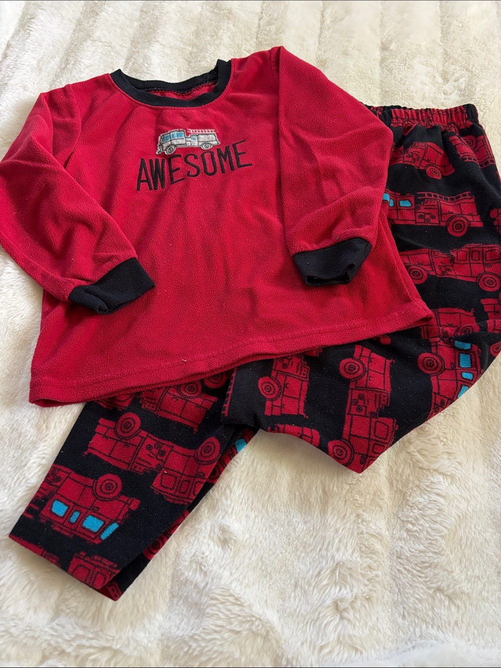 Fire truck pajamas